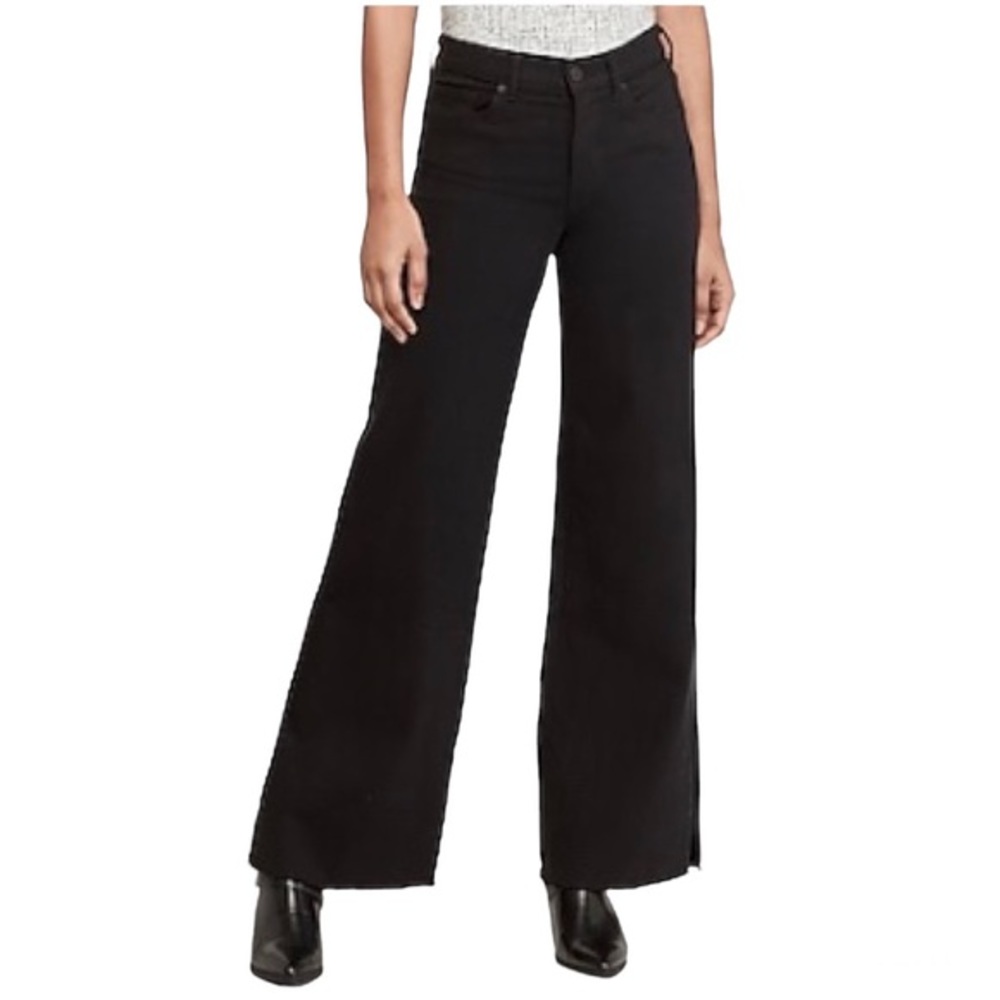 Express Black Wide Leg Flare Jeans